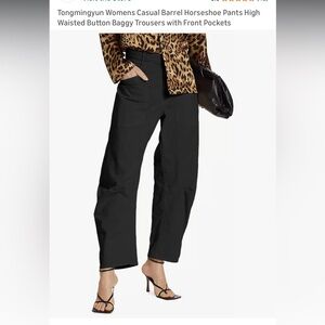 Women's Black Barrel pants